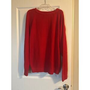 GUC Brittania Men's Sweater Vintage Red 100% Acrylic Knit Size Medium